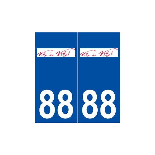 88 Vittel logo autocollant plaque stickers ville