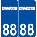 88 Vittel logo autocollant plaque stickers ville