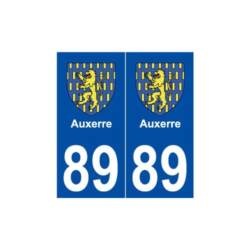 89 Auxerre blason autocollant plaque stickers ville