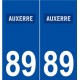 89 Auxerre logo autocollant plaque stickers ville