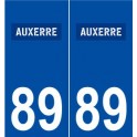 89 Auxerre logo autocollant plaque stickers ville