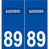89 Auxerre logo autocollant plaque stickers ville