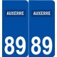 89 Auxerre logo autocollant plaque stickers ville