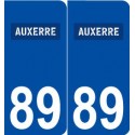 89 Auxerre logo autocollant plaque stickers ville