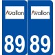 89 Avallon logo autocollant plaque stickers ville
