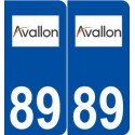89 Avallon logo autocollant plaque stickers ville