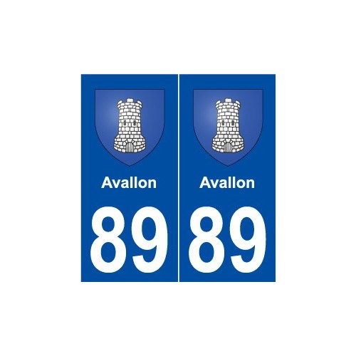 89 Avallon blason autocollant plaque stickers ville