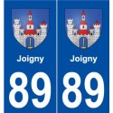 89 Joigny  blason autocollant plaque stickers ville