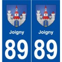 89 Joigny  blason autocollant plaque stickers ville