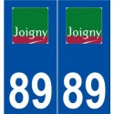 89 Joigny logo autocollant plaque stickers ville