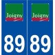 89 Joigny logo autocollant plaque stickers ville