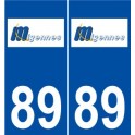 89 Migennes logo autocollant plaque stickers ville