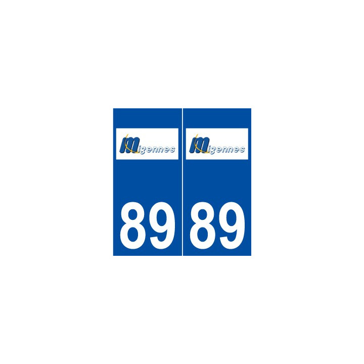 89 Migennes logo autocollant plaque stickers ville