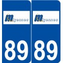 89 Migennes logo autocollant plaque stickers ville