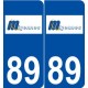 89 Migennes logo autocollant plaque stickers ville
