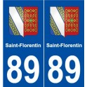 89 Saint-Florentin blason autocollant plaque stickers ville