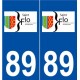 89 Saint-Florentin logo autocollant plaque stickers ville