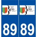 89 Saint-Florentin logo autocollant plaque stickers ville