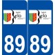 89 Saint-Florentin logo autocollant plaque stickers ville