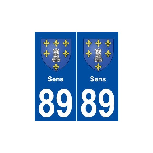 89 Sens blason autocollant plaque stickers ville