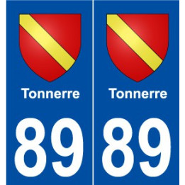 89 Tonnerre  blason autocollant plaque stickers ville