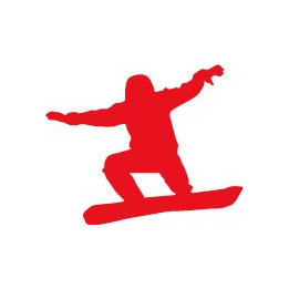 Autocollant snowboard sticker ski couleur logo 1
