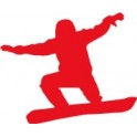 Aufkleber, snowboard sticker ski-farbe logo 1