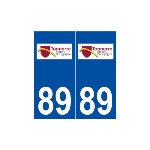 89 Tonnerre logo autocollant plaque stickers ville