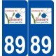 89 Villeneuve-sur-Yonne logo autocollant plaque stickers ville