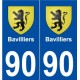 90 Bavilliers blason autocollant plaque stickers ville