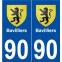 90 Bavilliers blason autocollant plaque stickers ville