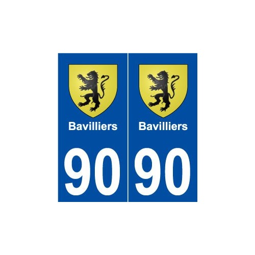 90 Bavilliers blason autocollant plaque stickers ville