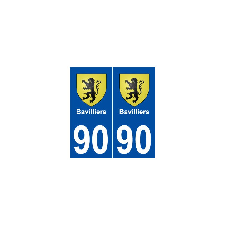 90 Bavilliers blason autocollant plaque stickers ville