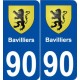 90 Bavilliers blason autocollant plaque stickers ville