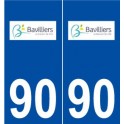 90 Bavilliers logo autocollant plaque stickers ville