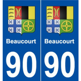 90 Beaucourt blason autocollant plaque stickers ville