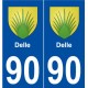 90 Delle blason autocollant plaque stickers ville