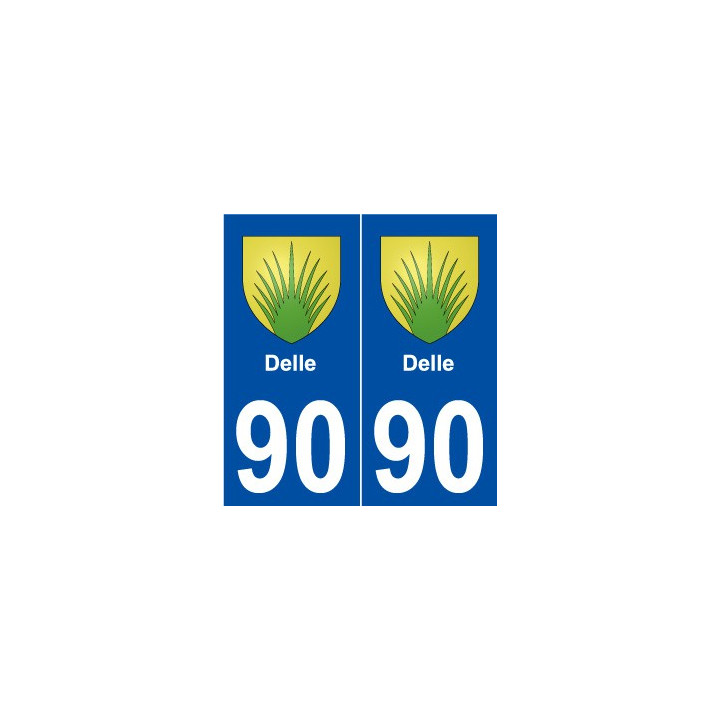 90 Delle blason autocollant plaque stickers ville