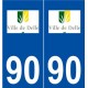 90 Delle logo autocollant plaque stickers ville