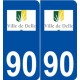 90 Delle logo autocollant plaque stickers ville