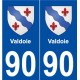 90 Valdoie blason autocollant plaque stickers ville