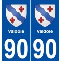 90 Valdoie blason autocollant plaque stickers ville