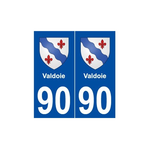 90 Valdoie blason autocollant plaque stickers ville