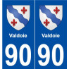 90 Valdoie blason autocollant plaque stickers ville