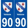 90 Valdoie blason autocollant plaque stickers ville