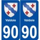 90 Valdoie blason autocollant plaque stickers ville