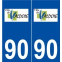 90 Valdoie logo autocollant plaque stickers ville