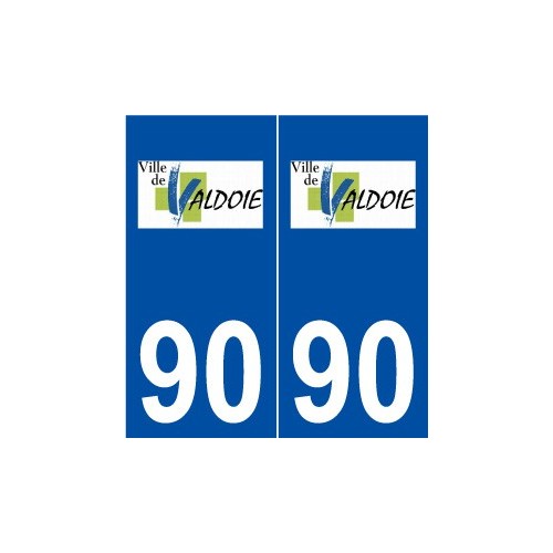 90 Valdoie logo autocollant plaque stickers ville
