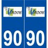 90 Valdoie logo autocollant plaque stickers ville
