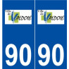 90 Valdoie logo autocollant plaque stickers ville
